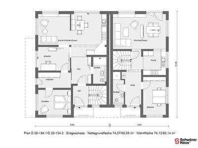 Multifunktionales Doppelhaus